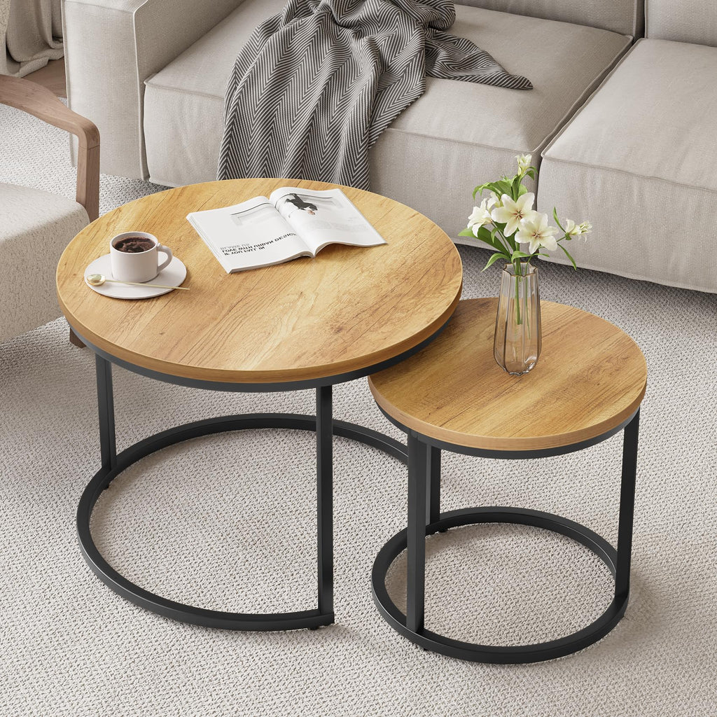 Smuxee Nesting Coffee Tables for Living Room, Set of 2