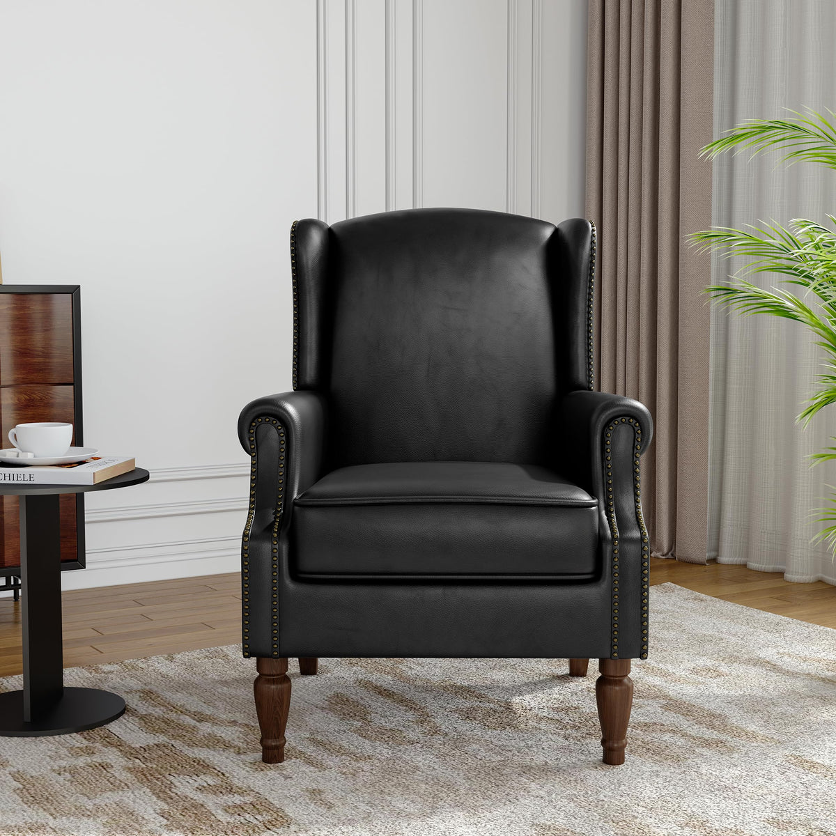Qatiby High-Back Upholstered Wingback Accent Chair